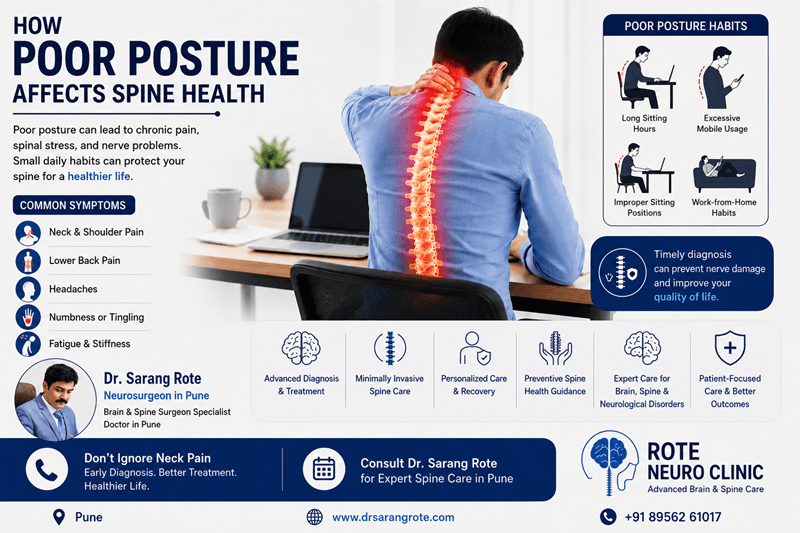 How Poor Posture Affects Spine Health | Best Neurosurgeon in Pune