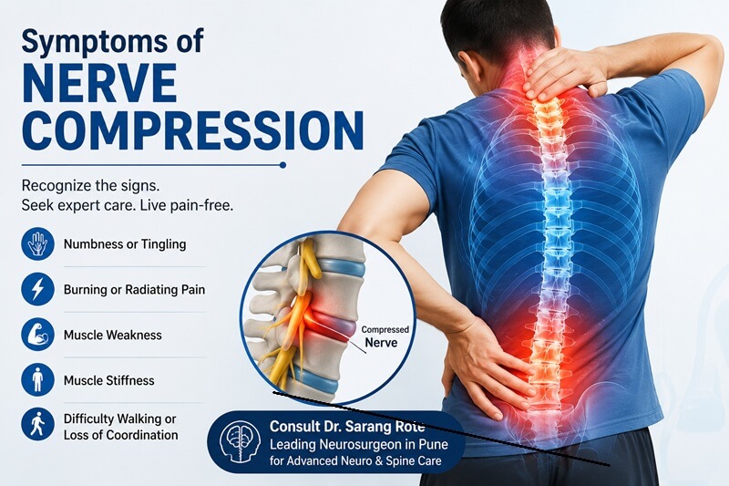 Symptoms of Nerve Compression | Best Neurosurgeon in Pune