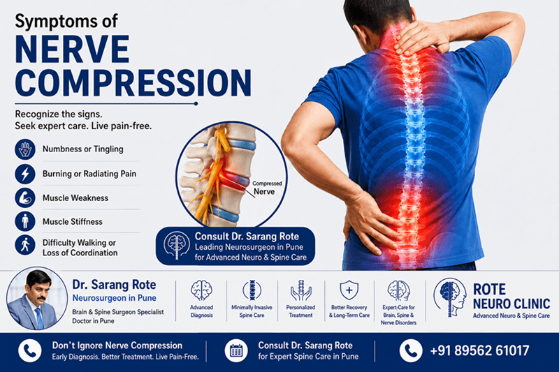 Symptoms of Nerve Compression | Best Neurosurgeon in Pune